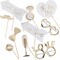 Wedding Photo Booth Props, Gold, 10 Pack, Foiled, Party Decoration